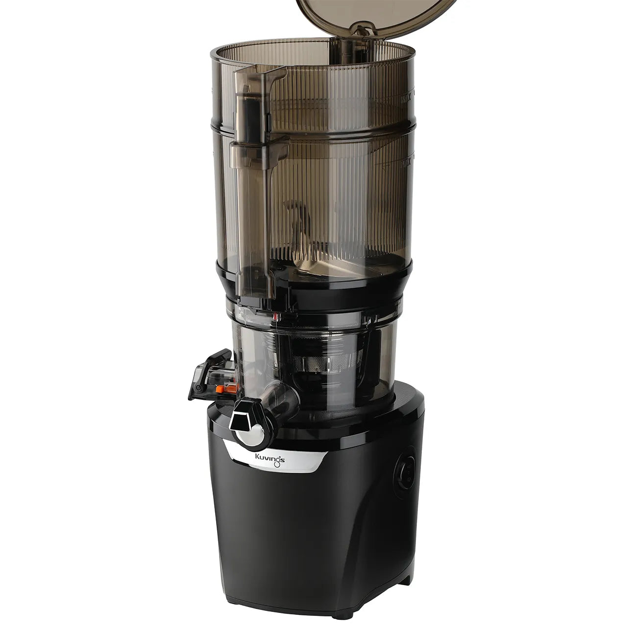 kuvings hands free slow juicer auto10 plus in black side view