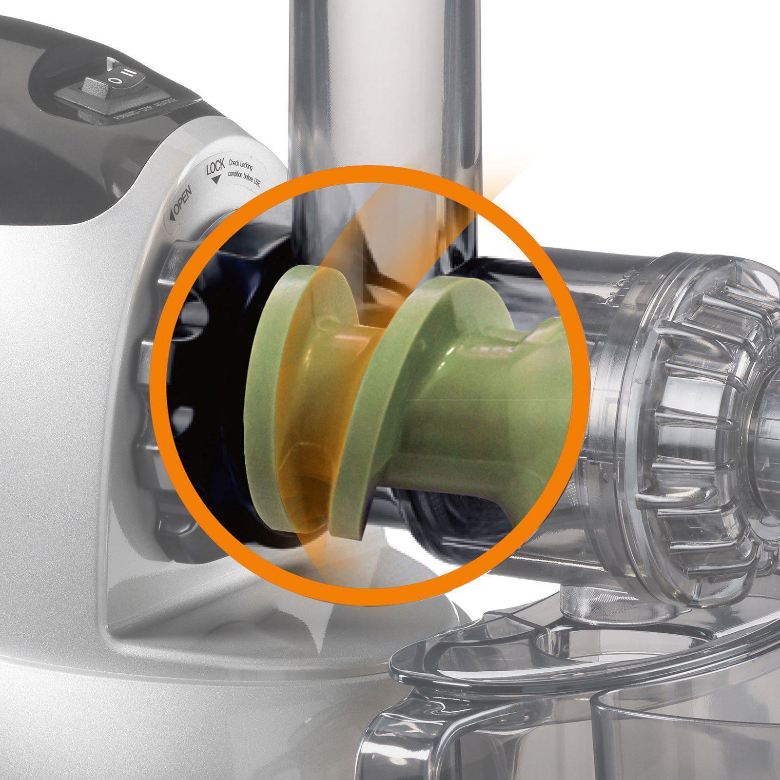 Masticating Slow Juicer <BR>NJE3580U-Silver-Kuvings