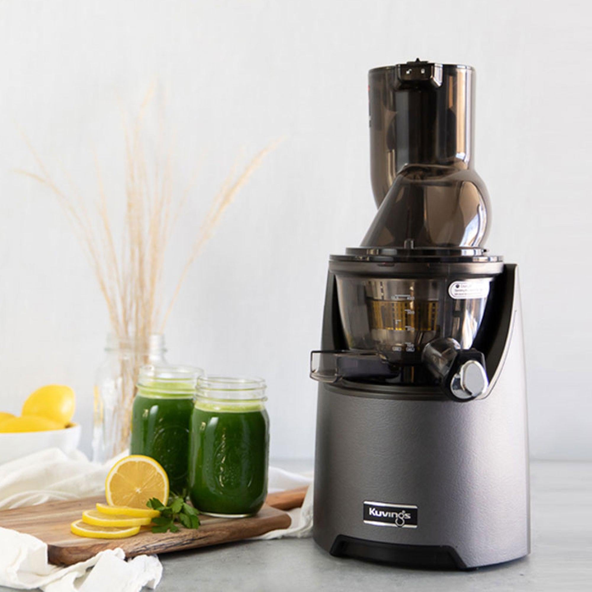 Kuvings Whole Slow Juicer EVO820 with Kale Lemon green juice