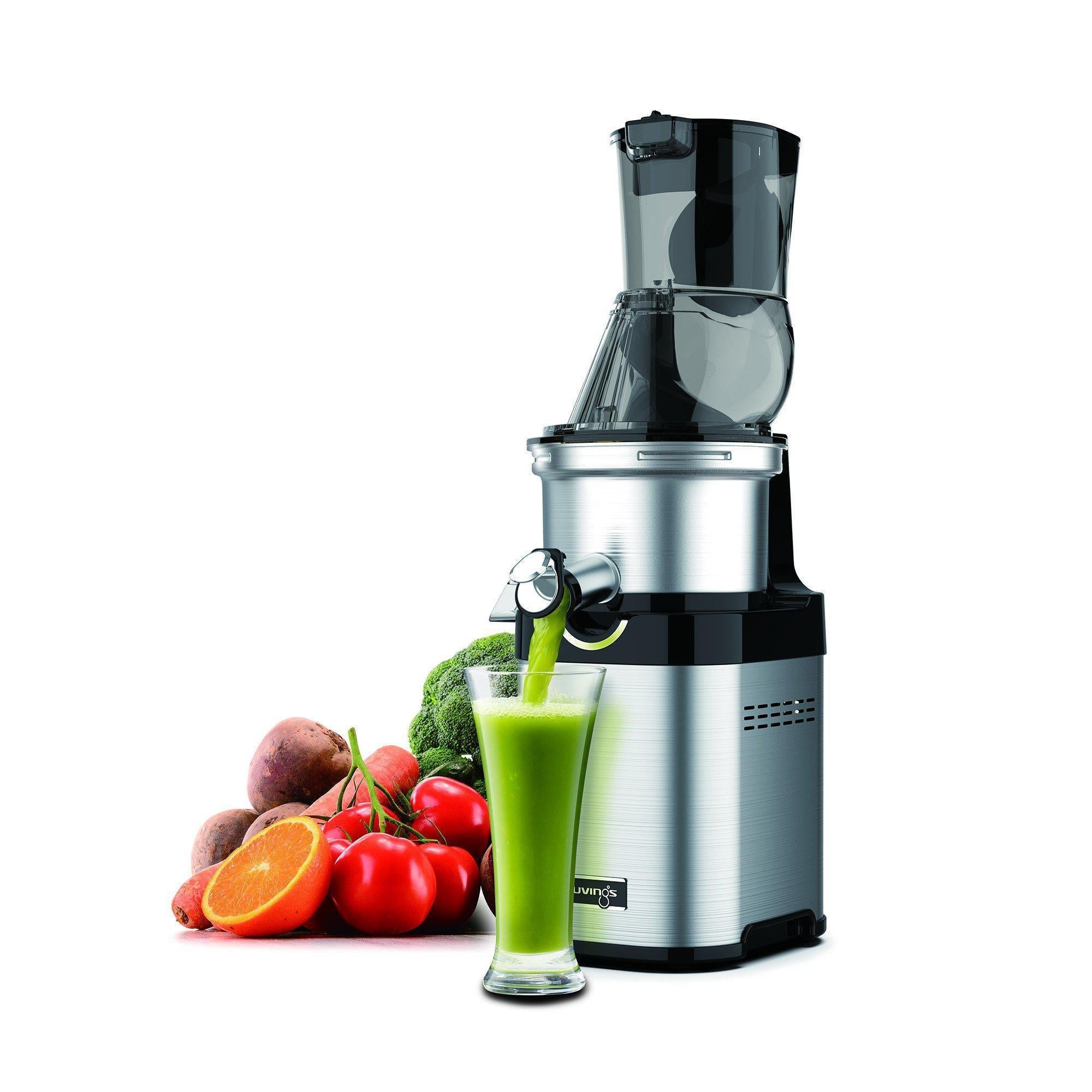 Whole Slow Juicer <BR>Master Chef CS700-Steel-Kuvings