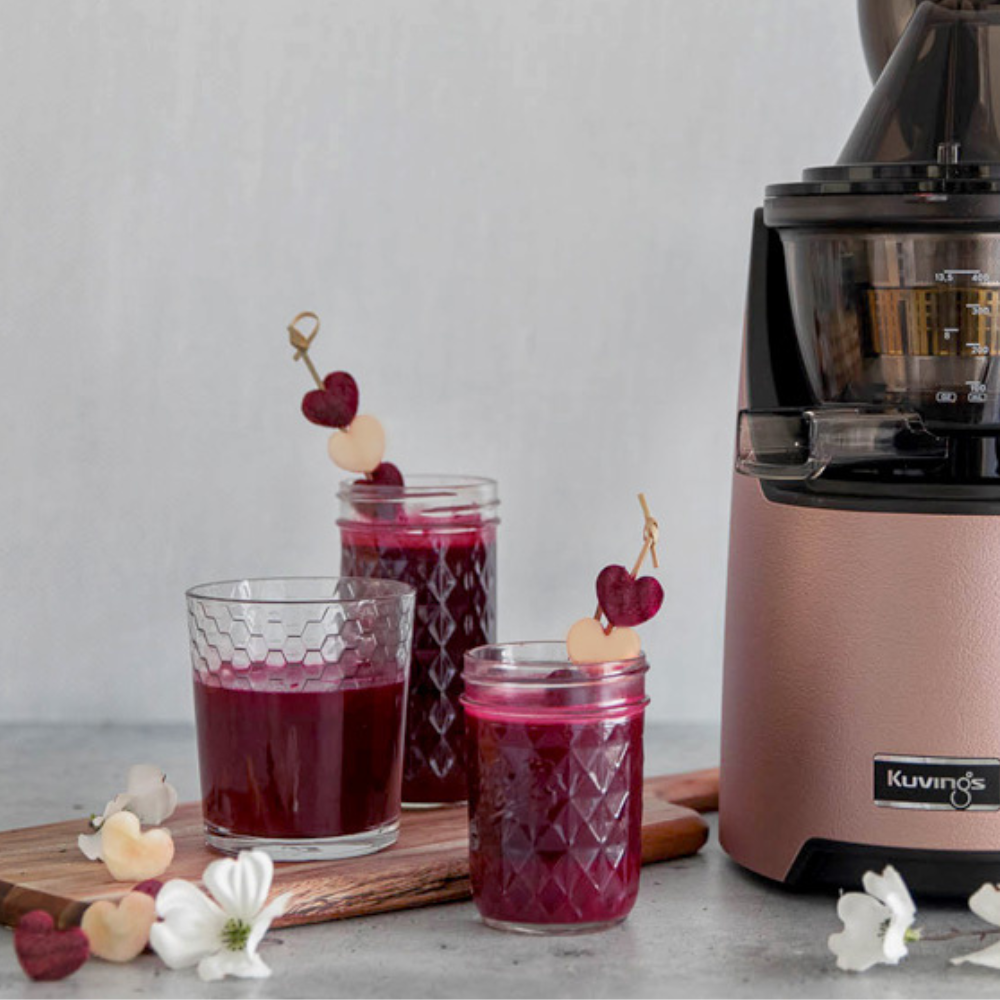beet carrot juice and a Kuvings EVO820 juicer