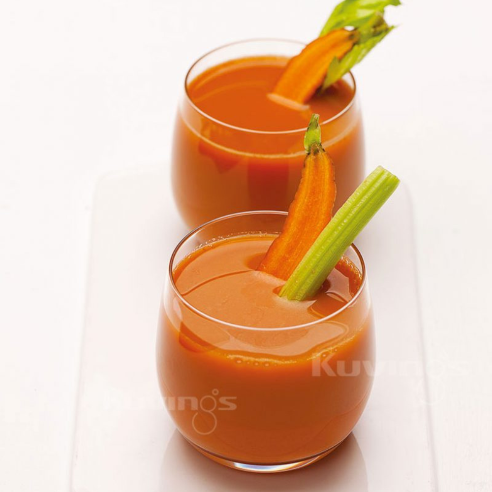 2 glasses of carrot celery juice