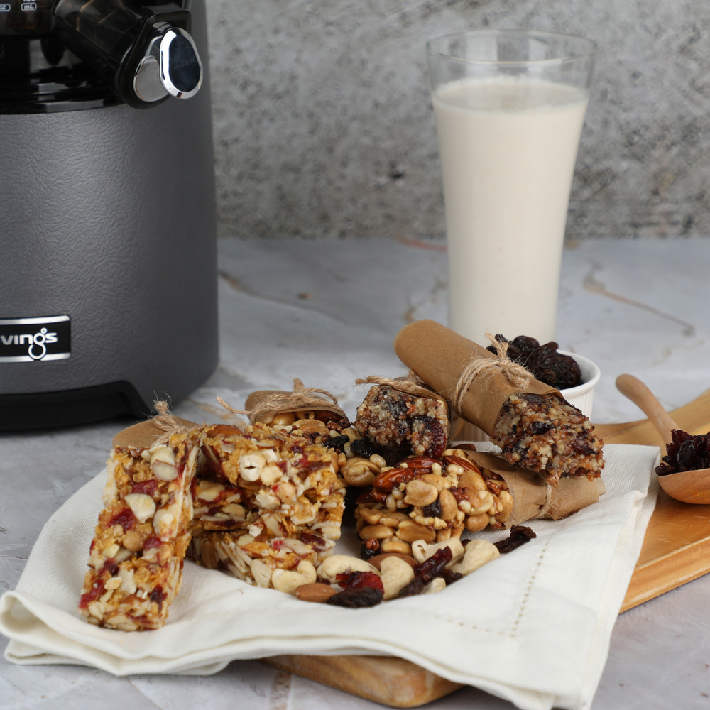 nut pulp energy bars and nut milk