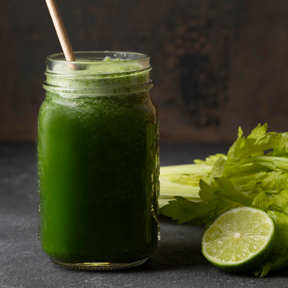 Celery lime green juice