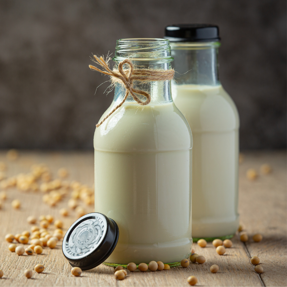 2 bottles of soy milk