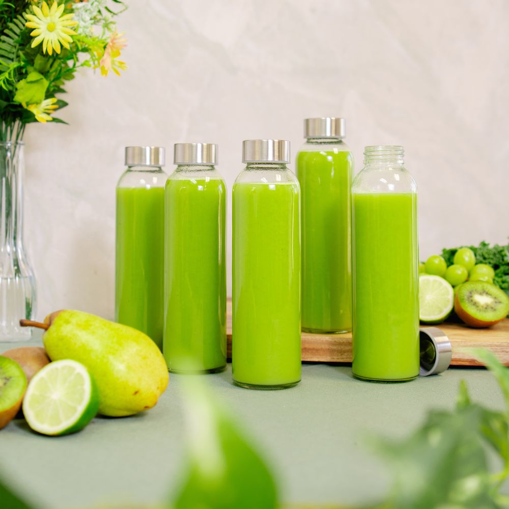 5 bottles of green juice